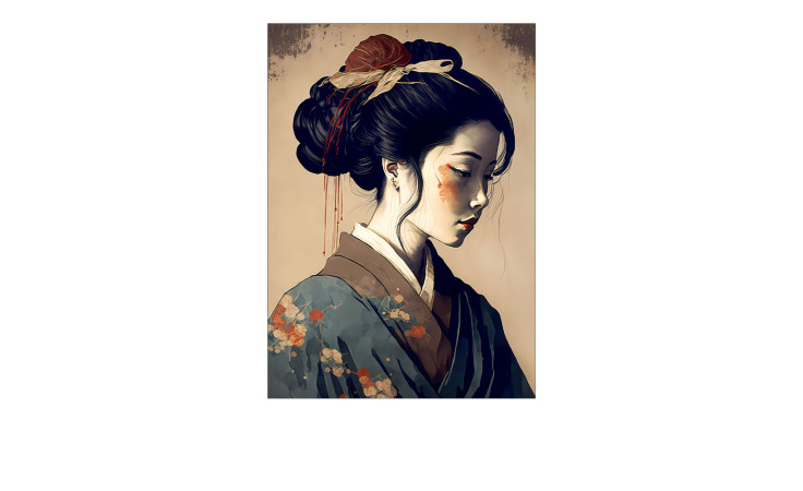 Alubild Geisha 70 x 100 cm