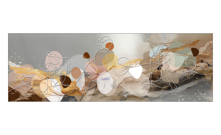 Alubild Line Art Woman 50 x 150 cm