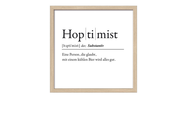 Rahmenbild Hopitmist 33 x 33 cm