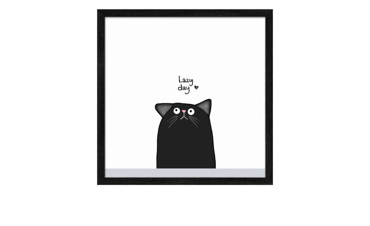 Rahmenbild Lazy Day 33 x 33 cm