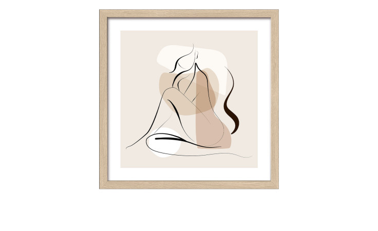Rahmenbild Line Art Woman 33 x 33 cm