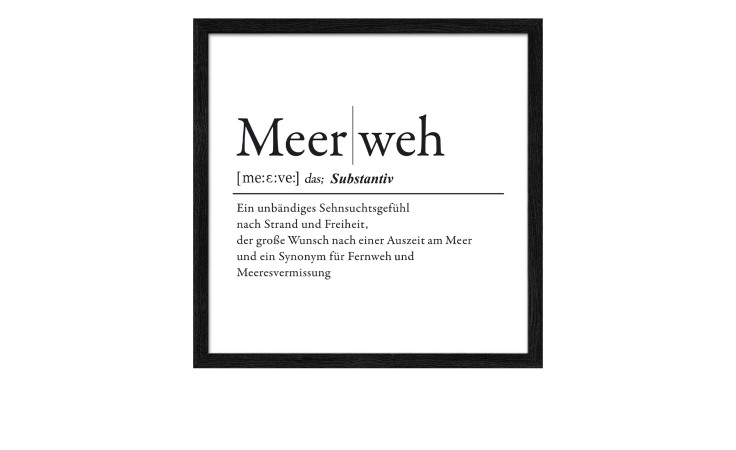 Rahmenbild Meerweh 33 x 33 cm
