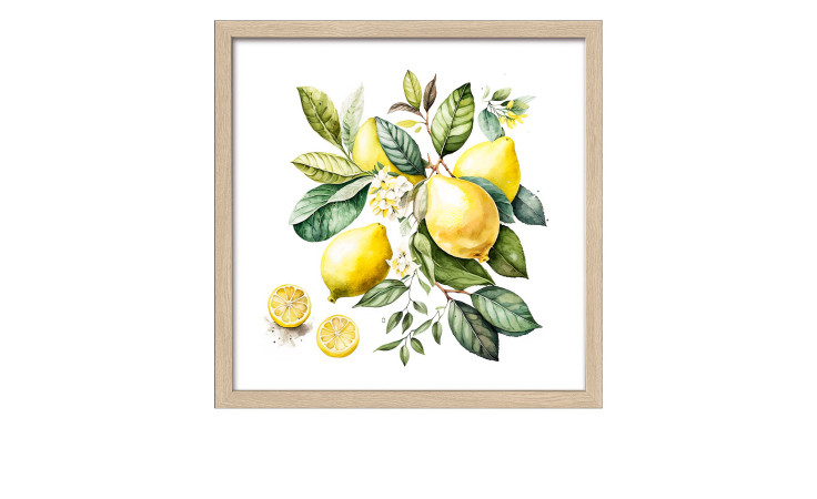 Rahmenbild Lemons 33 x 33 cm