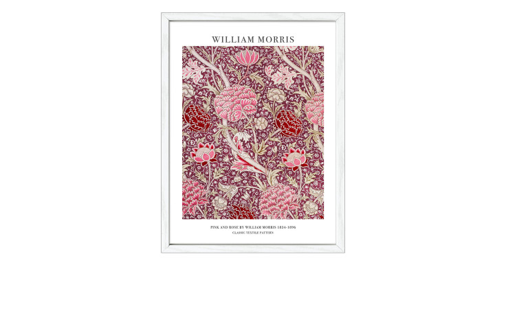Rahmenbild Morris Pink and Rose 33 x 43 cm