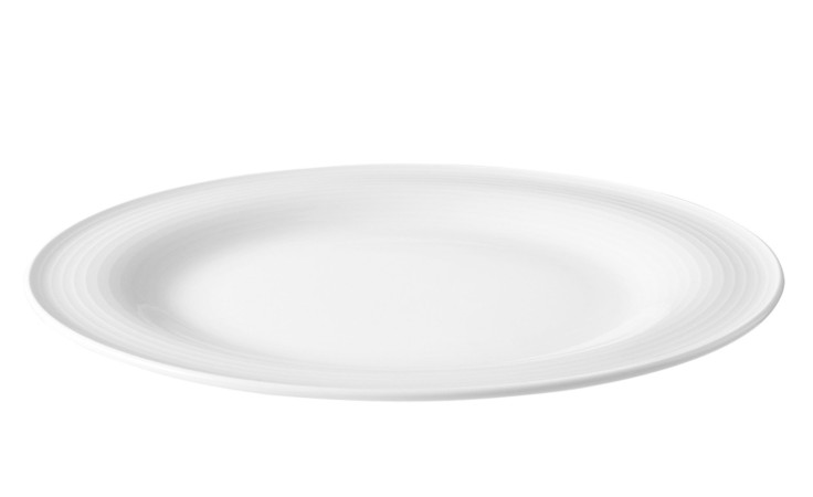 Frühstücksteller Beat 23,3 cm aus weißem Porzellan.