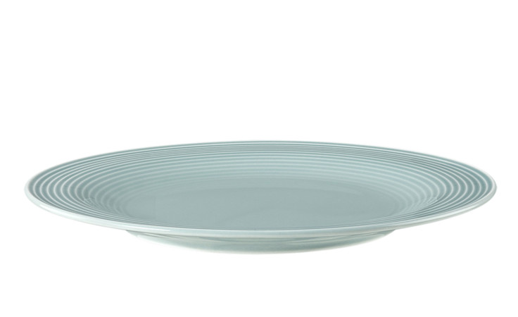 Frühstücksteller Beat 23,3 cm aus Porzellan in Arktisblau.