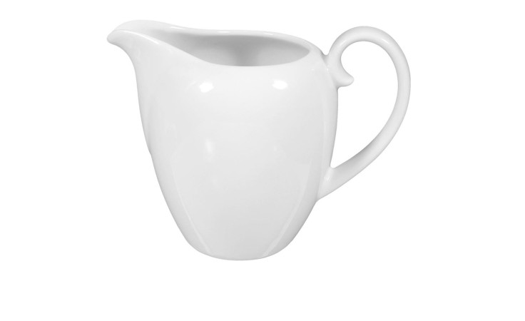 Milchkännchen Rondo/Liane 190 ml aus weißem Porzellan.
