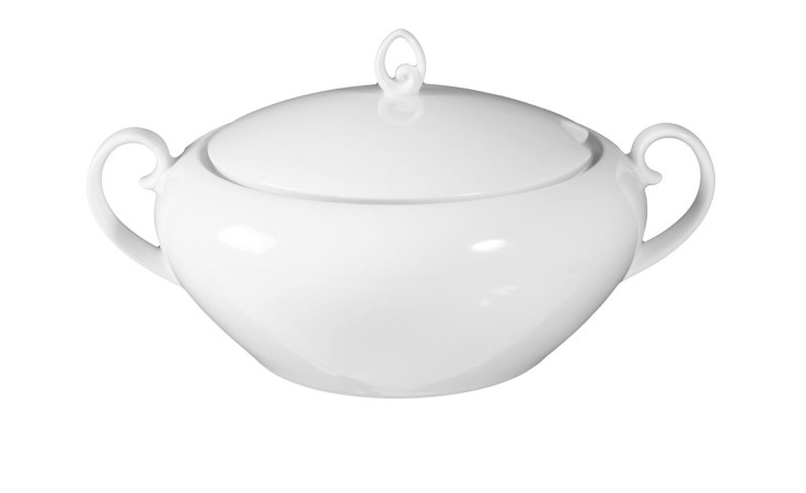 Schüssel Rondo/Liane 2,3 l aus weißem Porzellan. 
