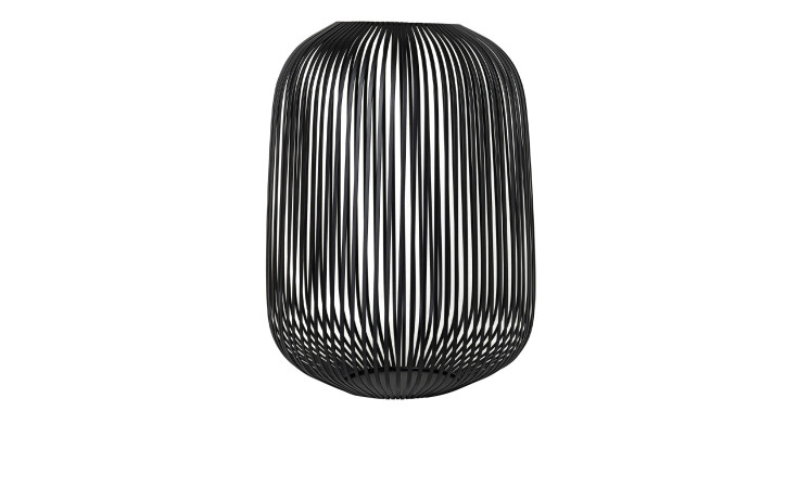 Laterne Lito 45 cm aus Stahl in schwarz.