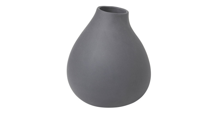 Vase Nona 17 cm aus Porzellan in grau.