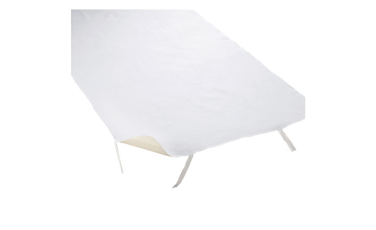 Inkontinenzauflage in der Farbe weiß mit der Größe von 200 x 200 cm. 