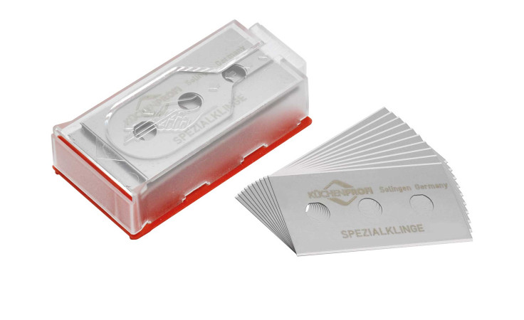 Ersatzklingen 10er aus Edelstahl in silber