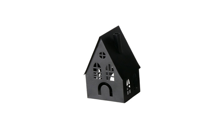 Laterne Dover 13 cm in schwarz aus Eisen