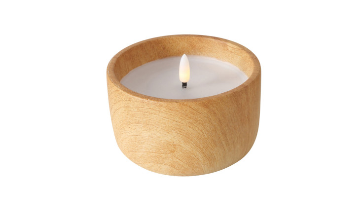 LED-Kerze Yuna 8 cm im Materialmix