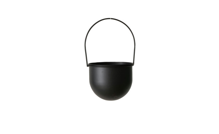 Pflanztopf Madox 30 cm in schwarz aus Eisen