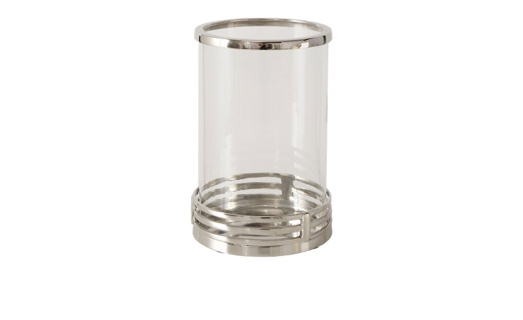Windlicht Teggio 32 cm aus Glas und Metall