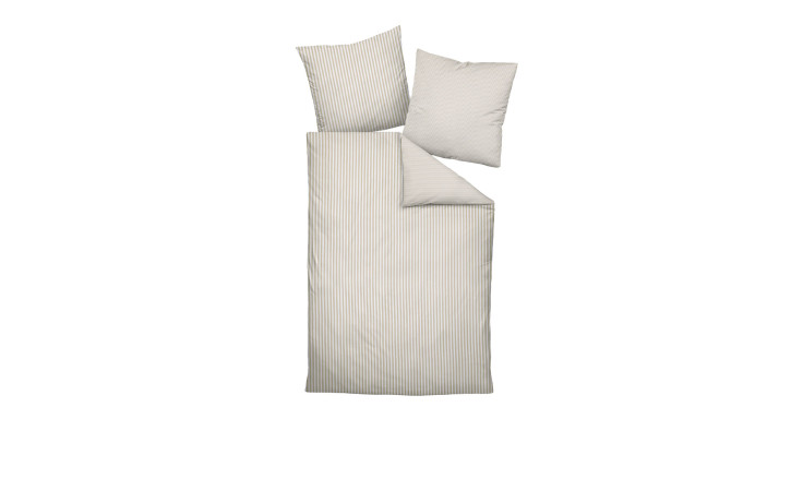 Flanell -Bettwäsche 155 x 220 cm Beige 