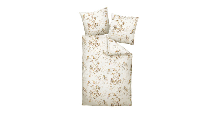 Flanell Bettwäsche 135 x 200 cm Beige 