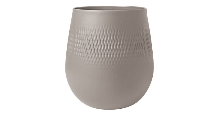 Vase Manufacture Collier 23 cm hoch in taupe