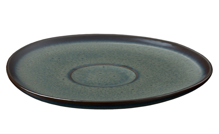 Kaffeeuntertasse Lave 15 cm in grau
