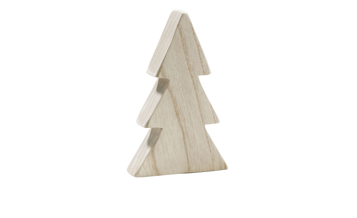 Tannenbaum 20 cm aus Holz in holzfarben.
