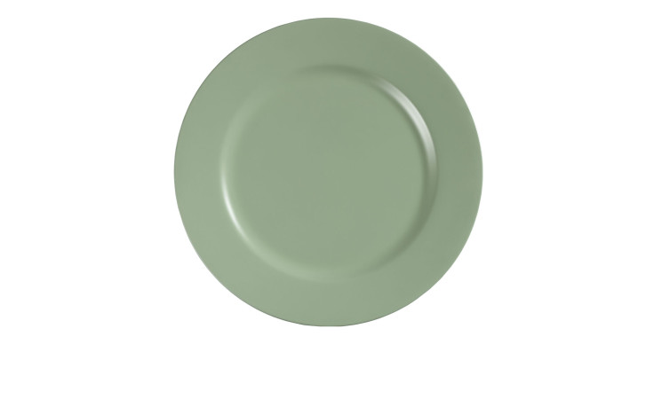 Platzteller 33 cm aus Kunststoff in der Farbe Sagegrün.