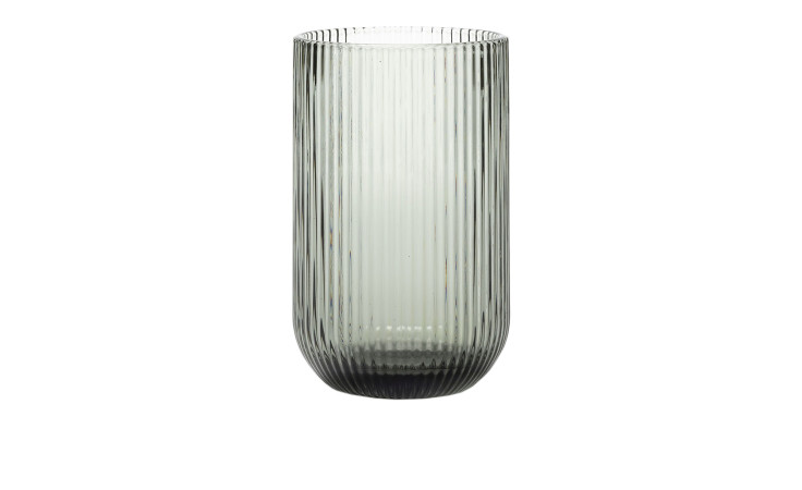 Trinkglas 465 ml  grau geriffelt.