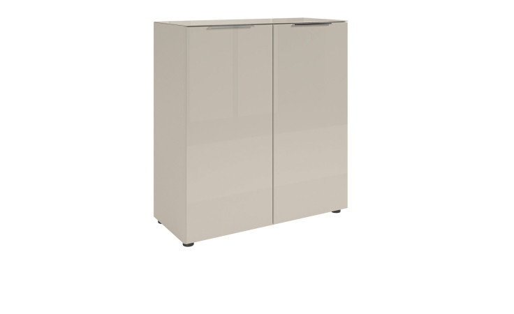 Kommode Saverne 1 in der Farbe Kaschmir mit Glas, 2 Türen