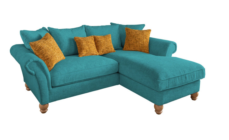 Wohnlandschaft Bordeaux in der Farbe denim