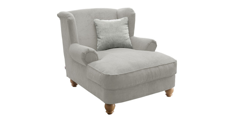 Loveseat-Sessel in der Farbe silber