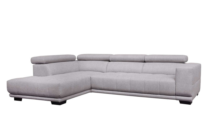 Basis-Ecksofa VIA ARTEON in der Farbe grau, Frontansicht