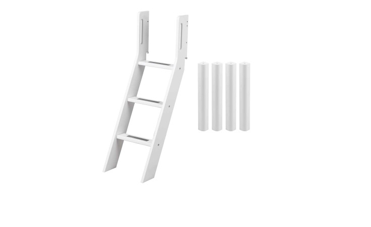 Schrägleiter mit Pfosten White