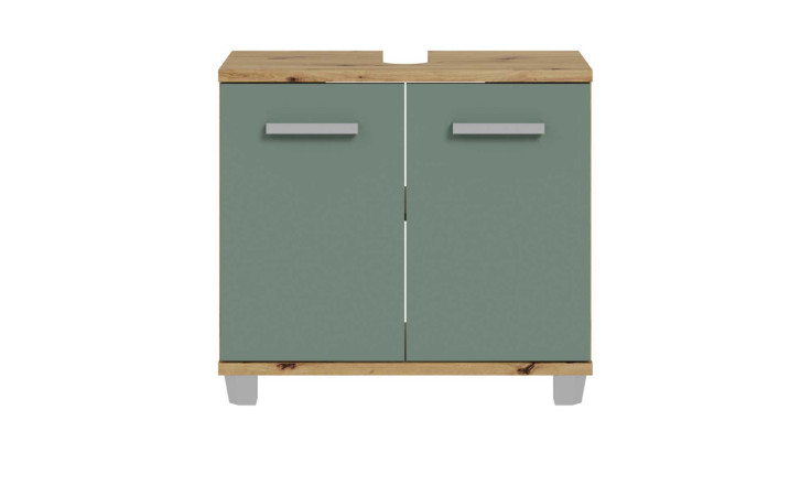 Waschbeckenunterschrank Vanus, in der Farbe salbeigrün