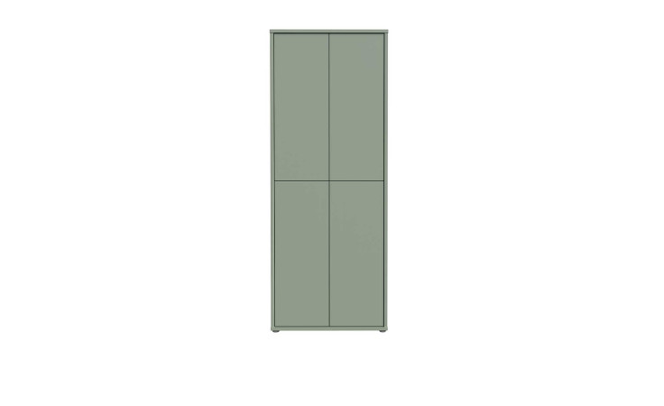 Garderobenschrank Allround, in der Farbe Salbeigrün, Frontansicht