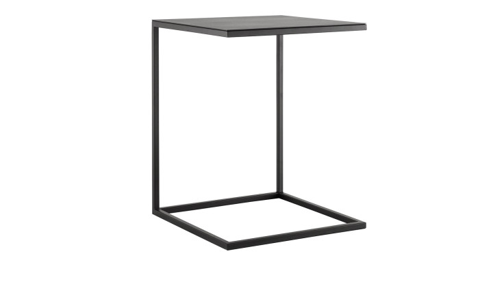 Beistelltisch Luca 3 mit einer schwarze Metall Tiscplatte und Gestell