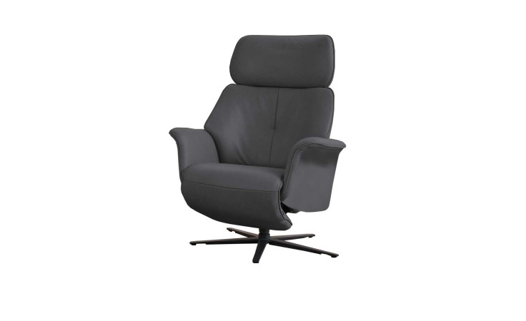 Komfort-Relaxsessel 7362 in einem Lederbezug, Farbausführung Briket