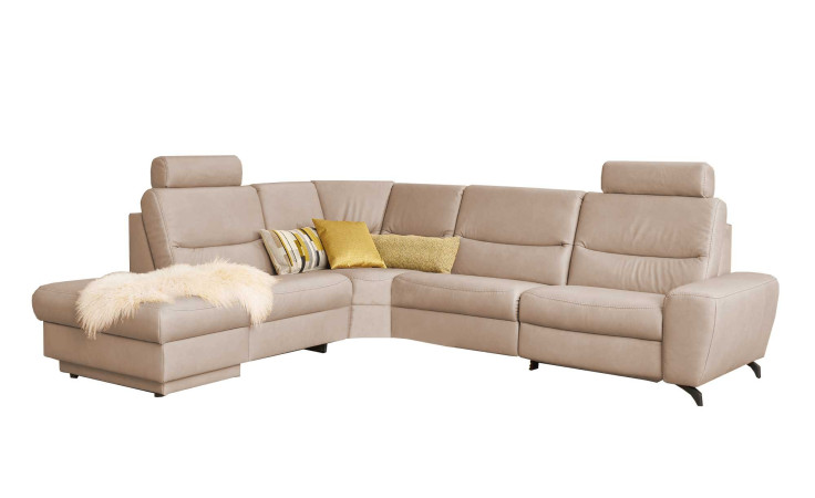 Komfort-Ecksofa 9808, in der Farbausführung beige