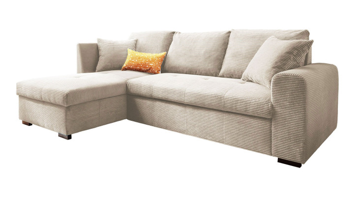 Wohnlandschaft Leon mit Ottomane links in cream