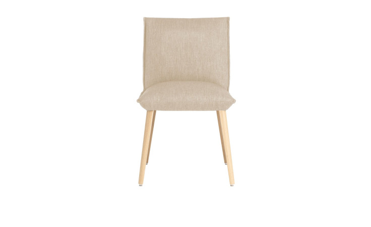 Esszimmerstuhl soft, in der Farbausführung beige, Frontansicht