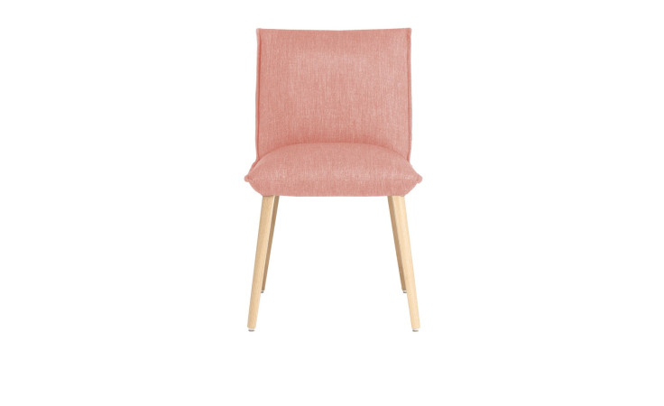 Esszimmerstuhl soft, in der Farbausführung rose, Frontansicht