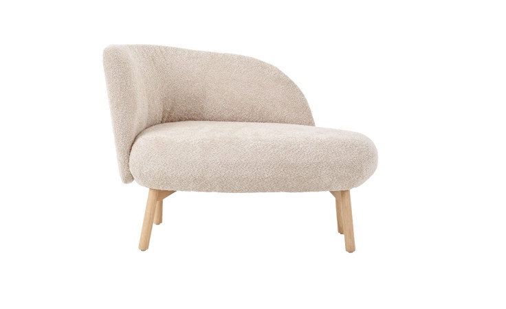 Lonchair Thalia, in der Farbausführung beige, Frontansicht