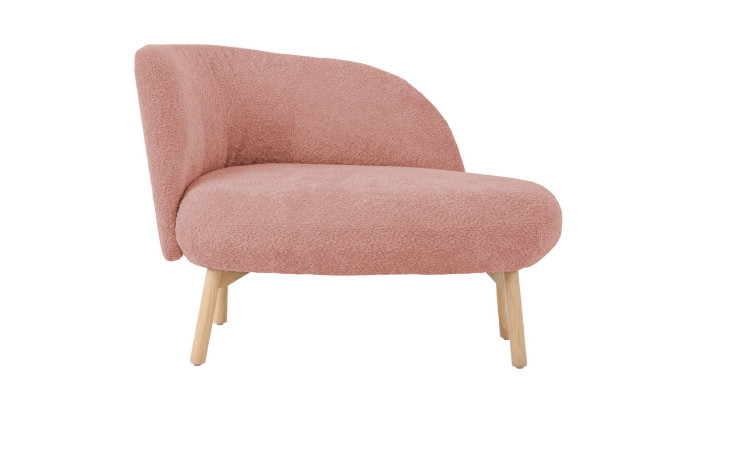 Lonchair Thalia, in der Farbausführung blush, Frontansicht