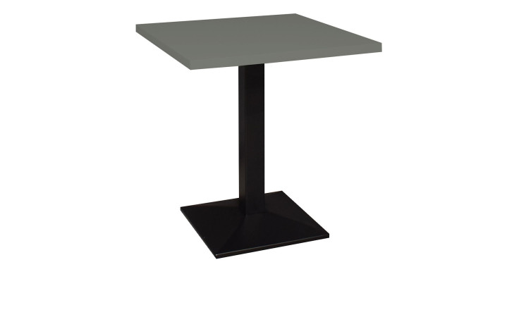 Bistrotisch Biblis-System mit einer Tischplatte in der Farbe Pine Green matt und einem schwarzen Gestell.