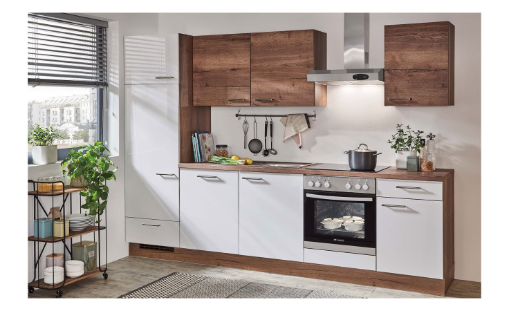 nobilia Küche Flash Structura Alpinweiss Eiche Havanna Nachbildung