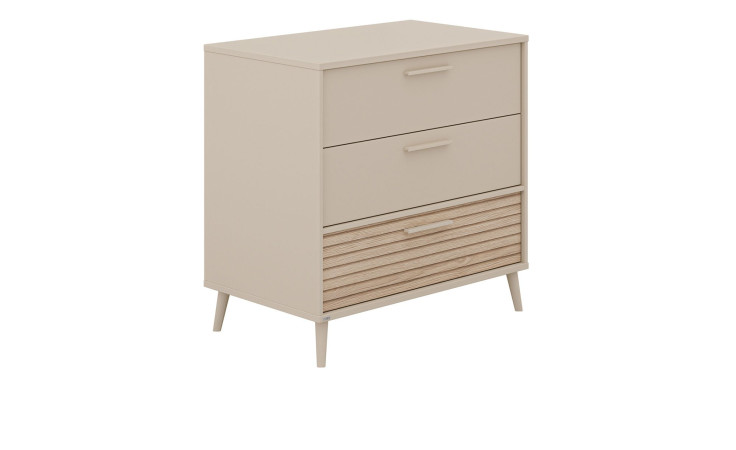 Kommode Eefje in Cashmere-Beige mit einer Absetzung in Groovy-Oak.