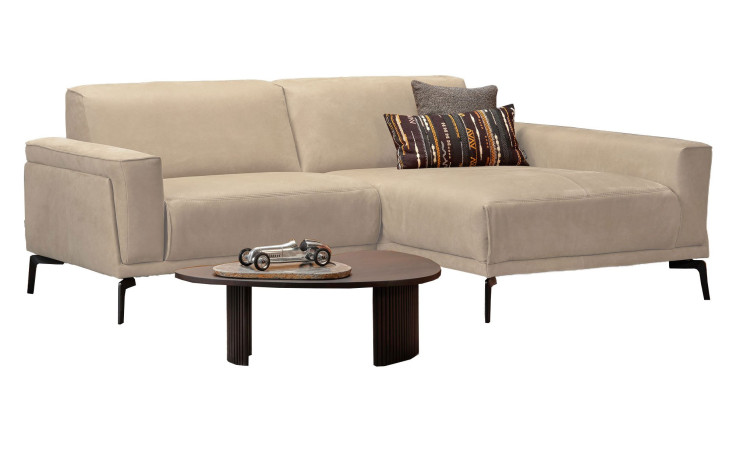 Basis-Wohnlandschaft in einem Bezugsstoff in Creme, Ausrichtung rechts