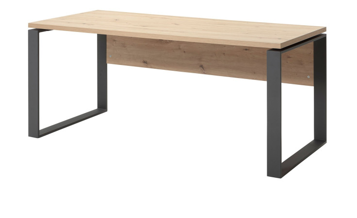 Schreibtisch Design-Office mit einer Tischplatte in Artisan Eiche und einem anthraziten Fuß.