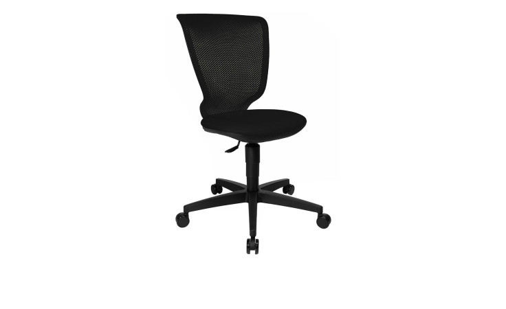 Drehstuhl Sunny mit Bezug aus schwarzem Polyester-Stoff