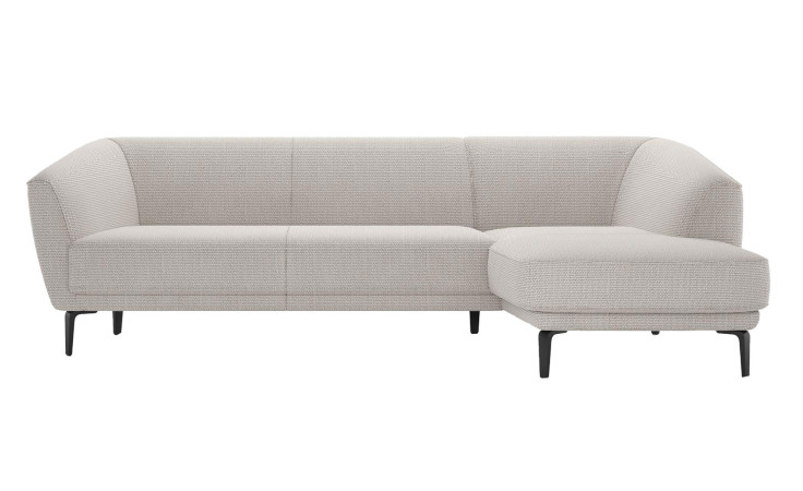 Ecksofa Brooks von Xoon in der Farbe Kiesel mit Taschenfederkernpolsterung