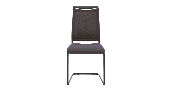 Schwingstuhl Lilli Plus, Farbe Carbonbraun, Gestell in Metall Anthrazit von vorne